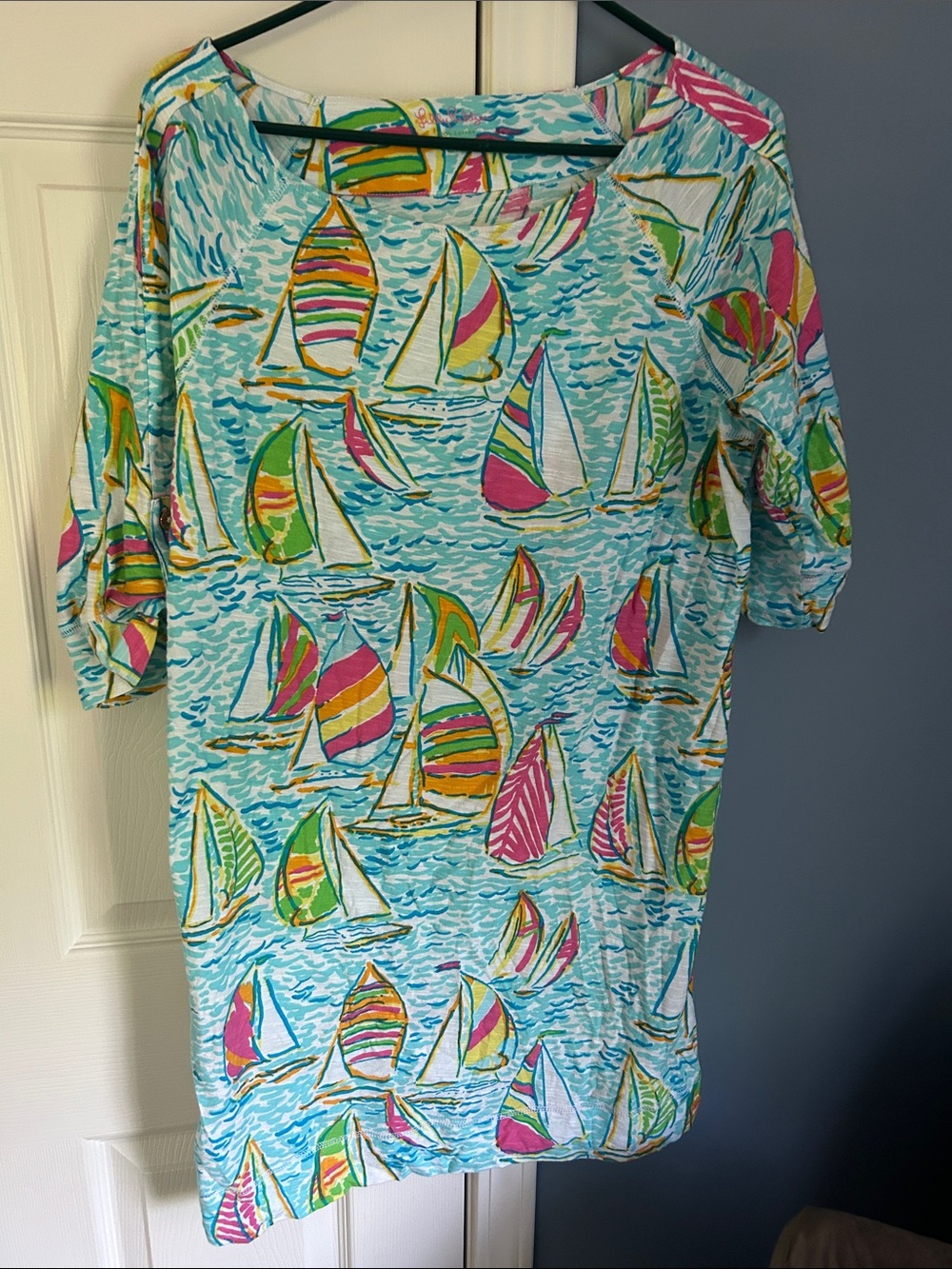Lilly Pulitzer Colorful Sailboat Cotton Top - Multi